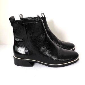 Mercedes Castillo Xandra patent Leather CHELSEA ANKLE boots size 7.5